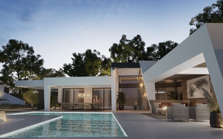 New independent villas in the Golf valley - Impressive Exclusive Villa featuring Modern Design in Nueva Andalucia