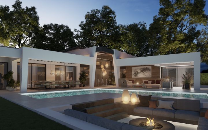 New independent villas in the Golf valley - Impressive Exclusive Villa featuring Modern Design in Nueva Andalucia