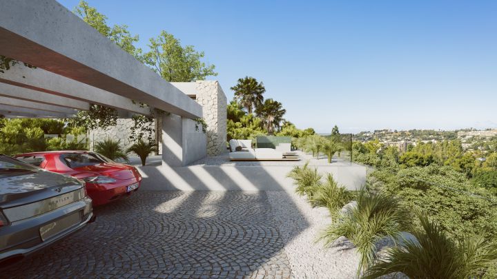 Aloha 47 A - Parcela con proyecto - Exclusiva casa moderna con vistas al campo de golf