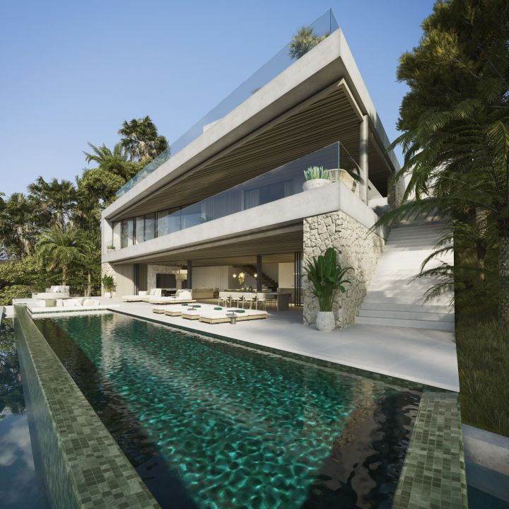 Aloha 47 B - Parcela con proyecto de Villa - Casa moderna contemporánea con vistas panorámicas