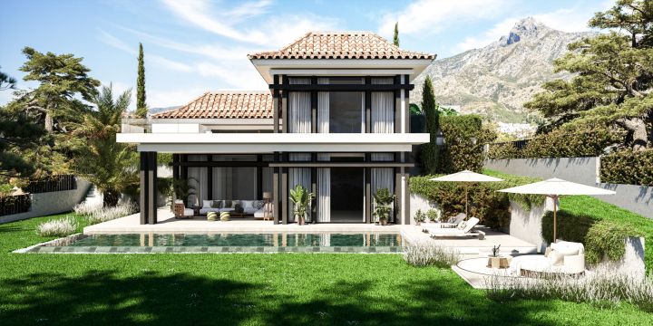 New project of 4 villas in Golden Mile - Elegant Modern Home with Stunning Sea Views