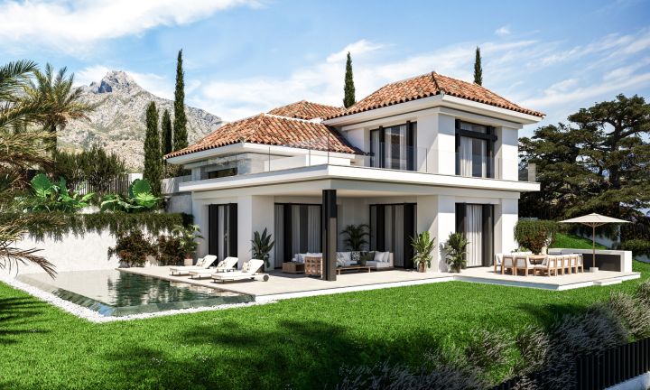 New project of 4 villas in Golden Mile - Elegant Modern Home with Stunning Sea Views