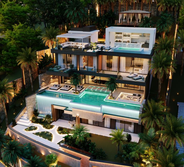Villa avec 5 chambres et 5 salles de bain - Maison élégante au design moderne