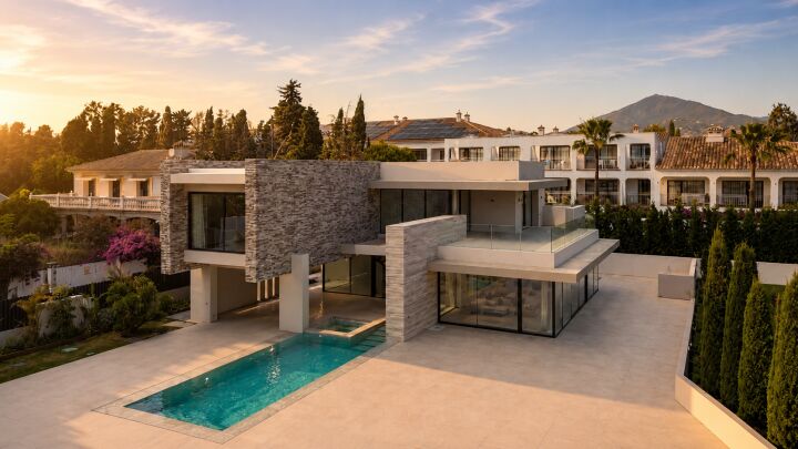 Pavilions 1 - New-Build Villa Steps from the Beach