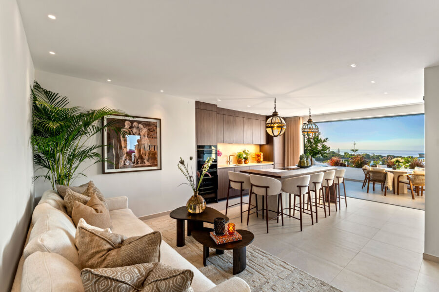Casa Destiny - Appartement entièrement rénové avec vue mer sur le Golden Mile de Marbella